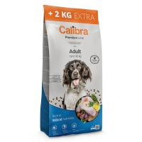 CALIBRA Premium Line Adult, Pui, hrană uscată câini, 12+2kg