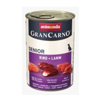GRANCARNO, Senior, vită și miel, pachet economic conservă hrană umedă câini, (in aspic), 400g x 6