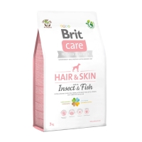 BRIT Care Hair&Skin Adult S-XL, Insecte și Pește, hrană uscată fără cereale câini, piele și blană, 1kg