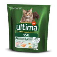 ULTIMA Cat Adult, Somon, hrană uscată pisici, 750g