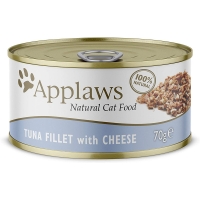 APPLAWS, File Ton și Brânză, conservă hrană umedă pisici, (în supă), 70g
