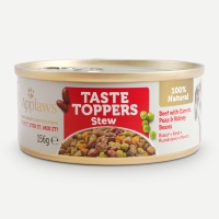 APPLAWS Taste Toppers Tocăniță, XS-XL, Vită și Legume, conservă hrană umedă monoproteică fără cereale câini, (în sos), 156g