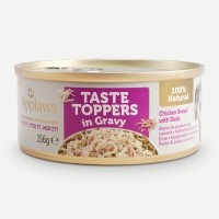 APPLAWS Taste Toppers, XS-XL, Pui și Rață, conservă hrană umedă fără cereale câini, (în sos), 156g
