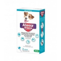 ATAXXA 100, deparazitare externă câini, pipetă repelentă, S(4 - 10kg), 1 lună x 3buc