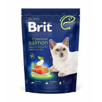 BRIT Premium by Nature Sterilized, Somon, hrană uscată pisici sterilizate, 800g