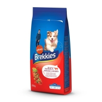 BREKKIES Excel Mix, Vită, pachet economic hrană uscată câini, 20kg x 2
