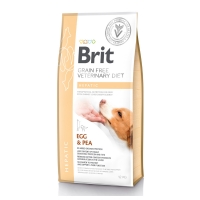 BRIT GF Veterinary Diet Hepatic, Ou și Mazăre, dietă veterinară câini, pachet economic hrană uscată fără cereale, afecțiuni hepatice, 12kg x 2