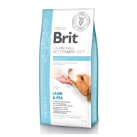 BRIT GF Veterinary Diet Obesity, Miel cu Mazăre, dietă veterinară câini, pachet economic hrană uscată fără cereale, afecțiuni metabolice (obezitate), 12kg x 2