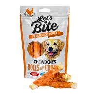 BRIT Let's Bite Chewbones Rolls with Chicken, Pui, recompense fără cereale câini, oase cu carne, 110g
