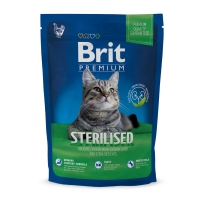 BRIT Premium Sterilised, Pui, hrană uscată pisici sterilizate, 300g