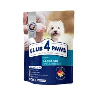 CLUB 4 PAWS Premium Hypoallergenic, XS-S, Miel și Orez, hrană uscată câini, 900g