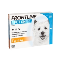 FRONTLINE Spot-On, soluție antiparazitară, câini 2-10kg, 3 pipete