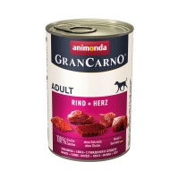 GRANCARNO, inimă vită, conservă hrană umedă câini, (in aspic), 400g