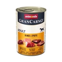 GRANCARNO, vită și curcan, pachet economic conservă hrană umedă câini, (in aspic), 400g x 6