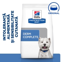 HILL'S Prescription Diet Derm Complete Mini, dietă veterinară câini, hrană uscată, piele & blana, 1kg