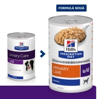 HILL'S Prescription Diet u/d Urinary Care, dietă veterinară câini, conservă hrană umedă, sistem urinar, 370g