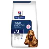 HILL'S Prescription Diet z/d Food Sensitivities, dietă veterinară câini, hrană uscată, piele & blana, sistem digestiv, 10kg