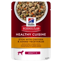 HILL'S Science Plan Healthy Cuisine, Pui și Tocană de Legume, plic hrană umedă câini, 90g