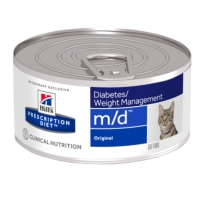 HILL'S Prescription Diet m/d Diabetes Care, Pui, dietă veterinară pisici, conservă hrană umedă, afecțiuni metabolice (diabet), (în sos), 156g