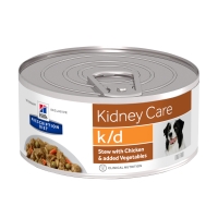 HILL'S Prescription Diet k/d Kidney Care, Pui cu Legume, dietă veterinară câini, conservă hrană umedă, afecțiuni renale, (în sos), 354g