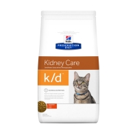 HILL'S Prescription Diet k/d Kidney Care, Pui, dietă veterinară pisici, hrană uscată, afecțiuni renale, 3kg