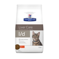 HILL'S Prescription Diet l/d Liver Care, Pui, dietă veterinară pisici, hrană uscată, afecțiuni hepatice, 1.5kg