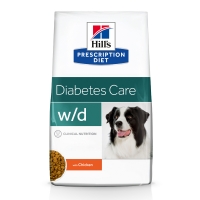 HILL'S Prescription Diet w/d Diabetes Care, Pui, dietă veterinară câini, hrană uscată, afecțiuni metabolice (diabet), 4kg