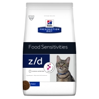 HILL'S Prescription Diet z/d Food Sensitivities, dietă veterinară pisici, hrană uscată, afecțiuni dermatologice și digestive, 3kg