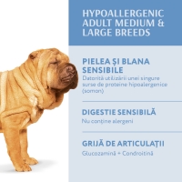 OPTIMEAL Hypoallergenic M, Somon, hrană uscată câini, 20kg