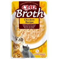 INABA Ciao Broth , Pui, plic hrană umedă fără cereale pisici, (în supă), 40g