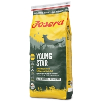 JOSERA Youngstar, XS-XL, Pasăre, hrană uscată fără cereale câini junior, sistem digestiv, 15kg