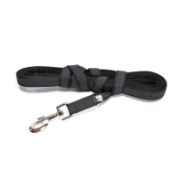 JULIUS-K9 Color & Gray, lesă antiderapantă cu mâner câini, 50kg, textil, bandă, 14mm x 10m, negru
