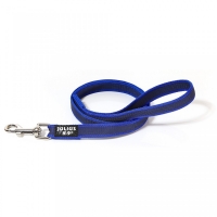 JULIUS-K9 Color & Gray, lesă antiderapantă cu mâner câini, 50kg, textil, bandă, 20mm x 1.2m, albastru