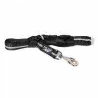 JULIUS-K9 IDC Rope, lesă nylon cu fire flourescente fără mâner câini, 14mm x 5m, negru 