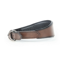 JULIUS-K9 ECO leather, zgardă ajustabilă cu mâner câini, piele, 65mm x 40-49cm, maro
