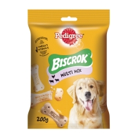 PEDIGREE Biscrok Multi Mix, recompense câini, biscuiți, Pui, Vită și Miel , 200g