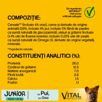 PEDIGREE Vital Protection Junior L, Pui și Orez, hrană uscată câini junior, 15kg