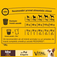 PEDIGREE Vital Protection Mini Adult, Pui și Legume, hrană uscată câini, 2kg