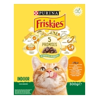 PURINA Friskies Adult Indoor, Pui cu Legume, hrană uscată pisici de interior, 300g