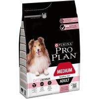 PURINA Pro Plan Sensitive Skin Adult M, Somon, hrană uscată câini, piele și blană, 3kg