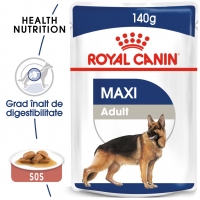 Royal Canin Maxi Adult, plic hrană umedă câini, (în sos), 140g