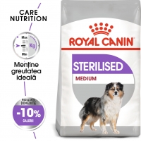 ROYAL CANIN Medium Sterilised Adult, pachet economic hrană uscată câini sterilizați, 12kg x 2