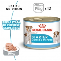 Royal Canin Starter, mama și puiul, conservă hrană umedă câini, (pate) 195g
