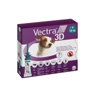Vectra 3D, spot-on, soluție antiparazitară, câini 4 -10 kg, 3 pipete