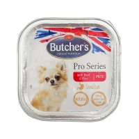 BUTCHER'S Pro Series Sensitive , XS-S, Vită și Orez, tăviță hrană umedă câini, sistem digestiv, (pate), 100g