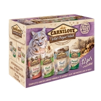 CARNILOVE Multipack, 4 arome, pachet mixt, plic hrană umedă fără cereale pisici, (în sos), 85g x 12