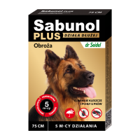 SABUNOL PLUS, deparazitare externă câini, zgardă, L-XL(25 - 50kg), 75 cm, maro, 1buc