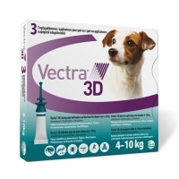 Vectra 3D Dog 4 -10 kg, 3 pipete