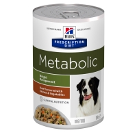 HILL'S Prescription Diet Metabolic, Pui, dietă veterinară câini, conservă hrană umedă, afecțiuni metabolice (obezitate), (în sos), 370g