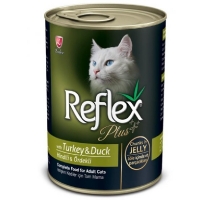 Hrana Umeda Reflex Plus Cat cu Curcan si Rata, 400 g